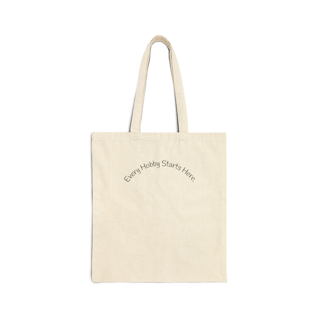 Tote Bag — Cozy Bookshop Illustration "Here & Honey Books" Canvas Tote