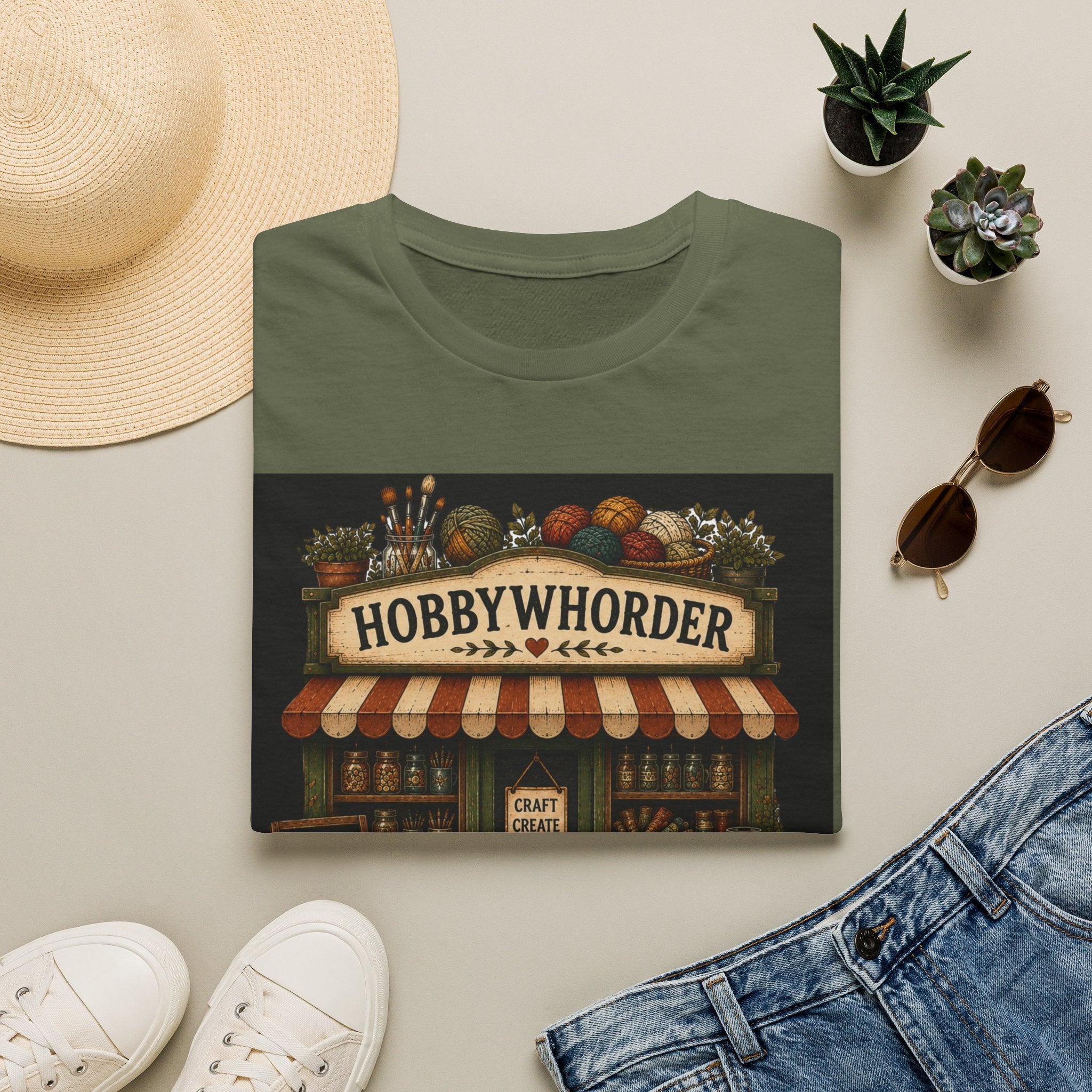 Hobbywhorder T-Shirt — Vintage Craft Shop Tee for Crafters & Makers