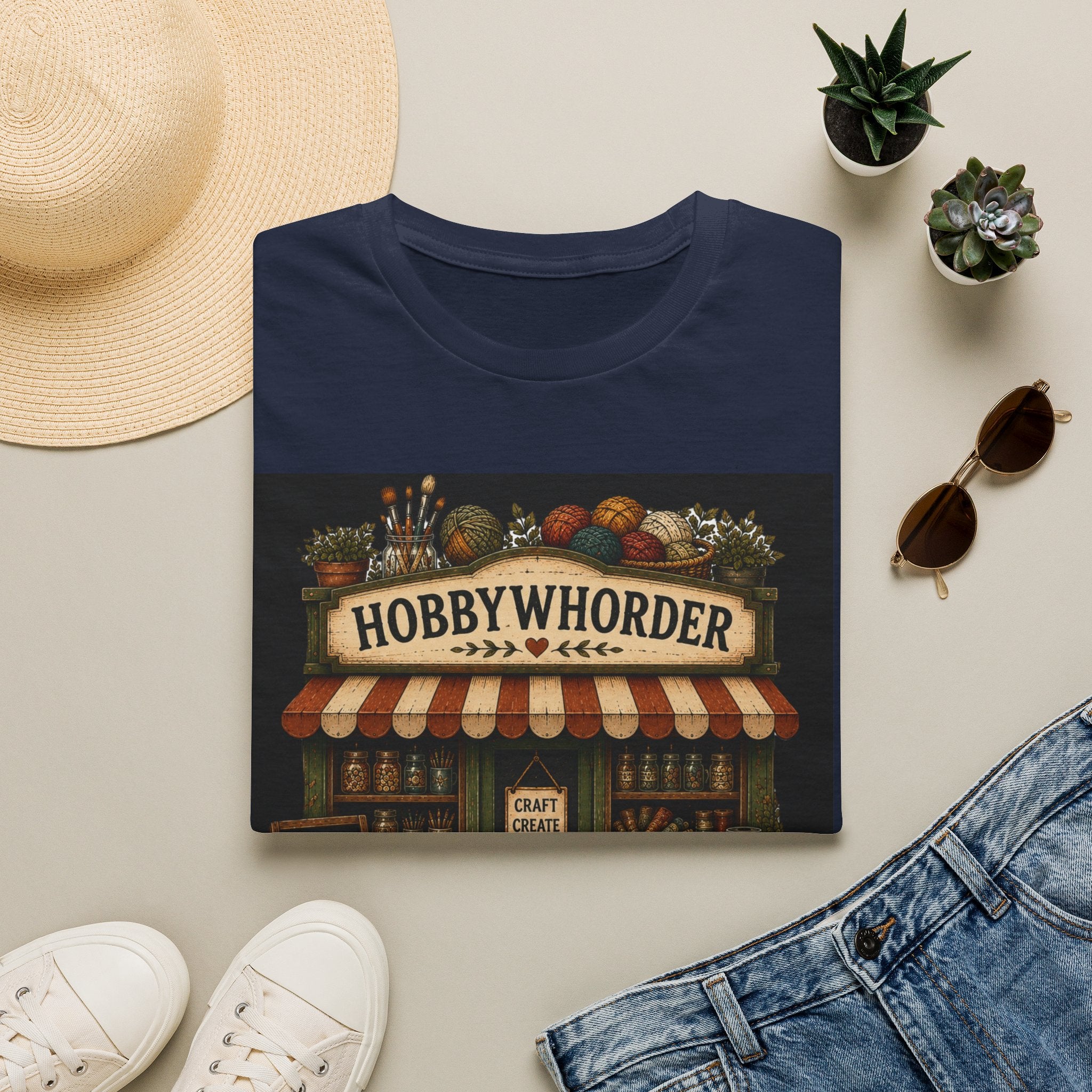 Hobbywhorder T-Shirt — Vintage Craft Shop Tee for Crafters & Makers