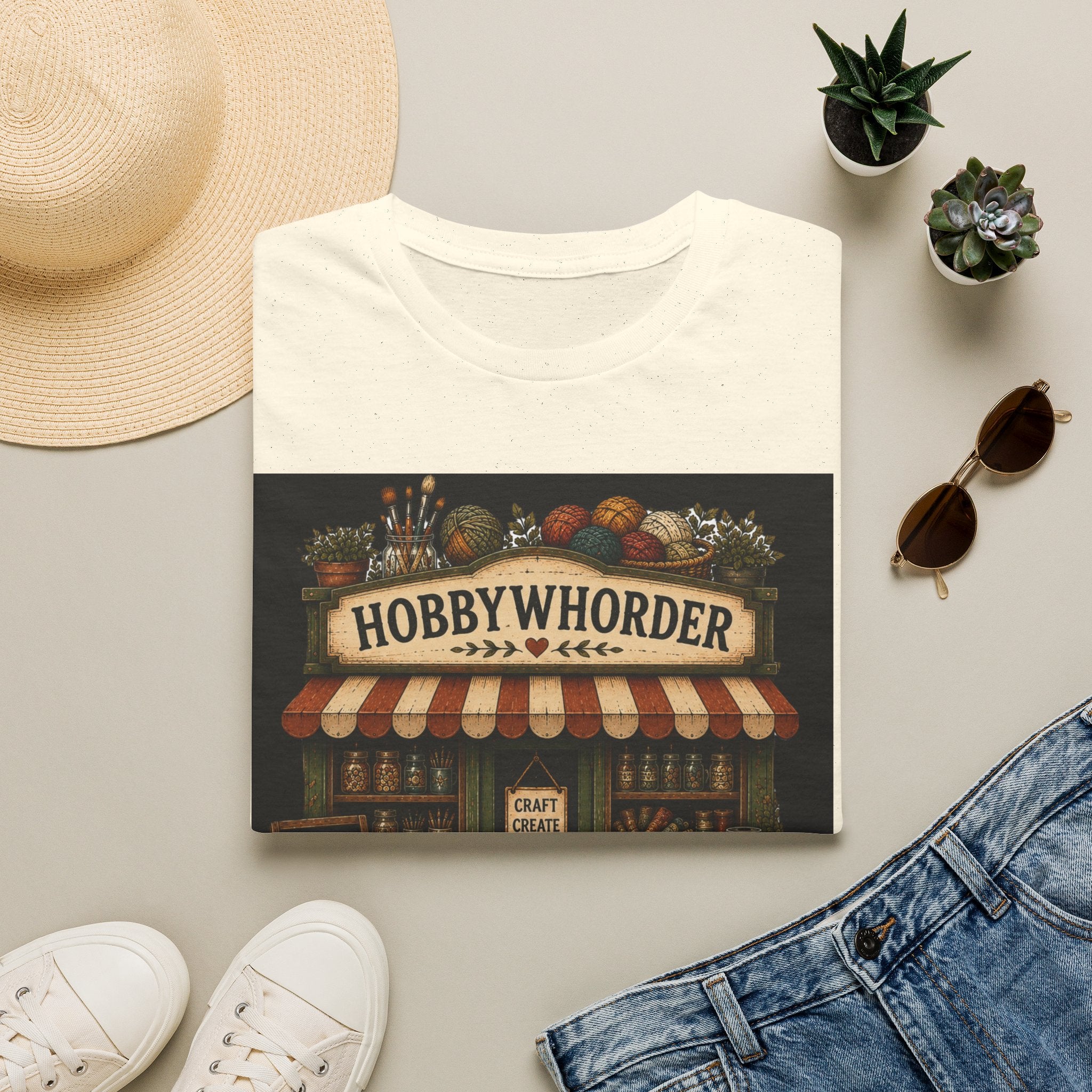 Hobbywhorder T-Shirt — Vintage Craft Shop Tee for Crafters & Makers