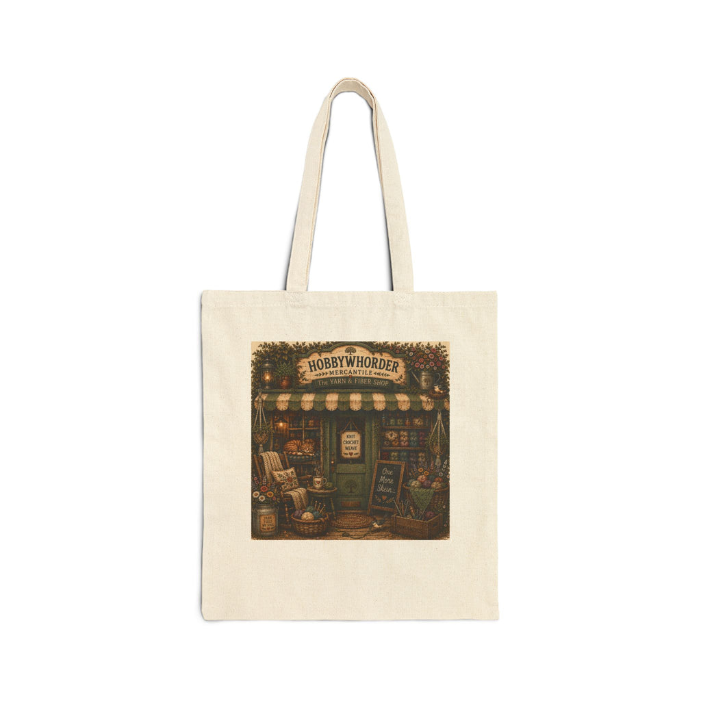 HobbyWhorder store front-The Yarn and Fiber Shop tote bag