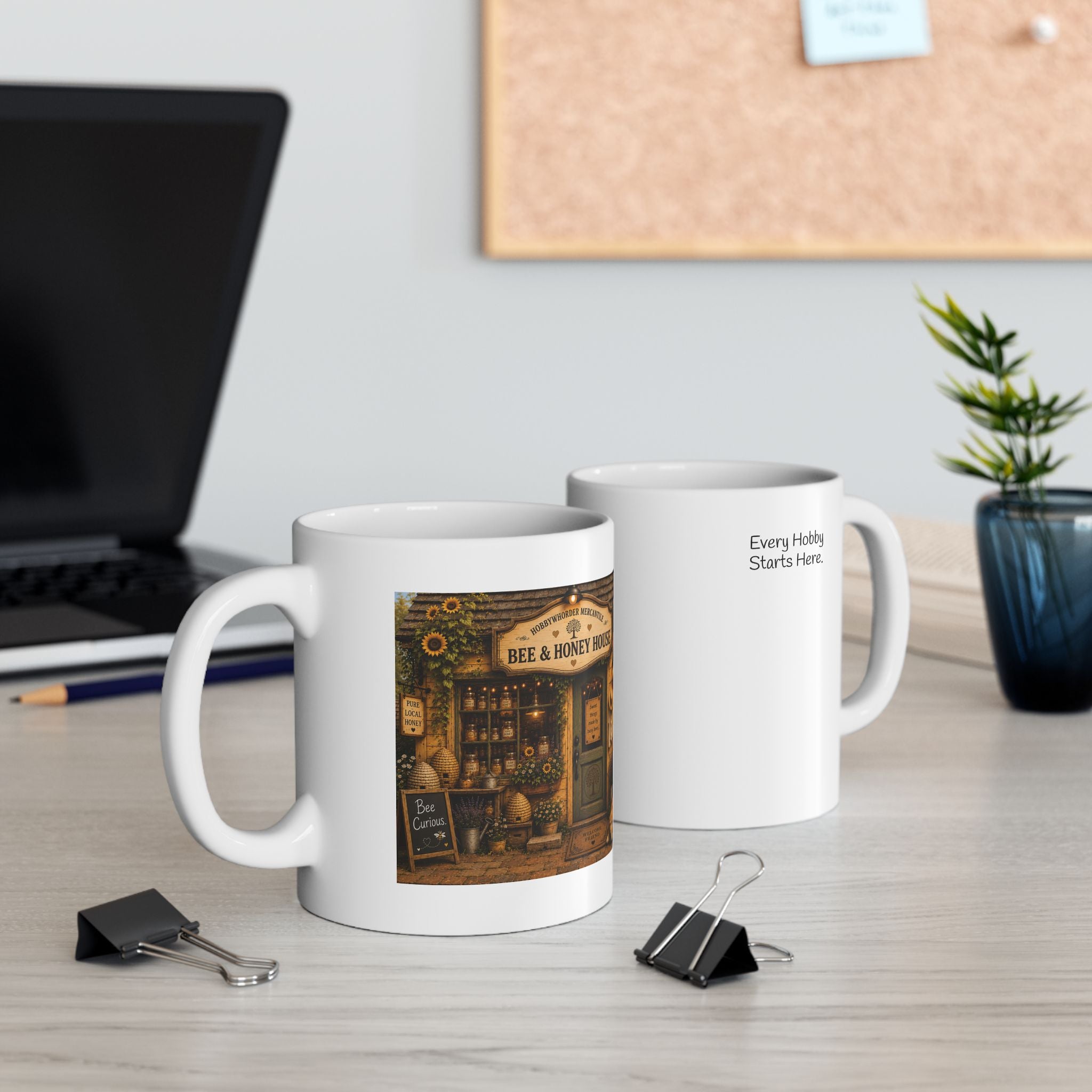 HobbyWhorder store front Bees and Honey- 11oz/15oz Ceramic Mug