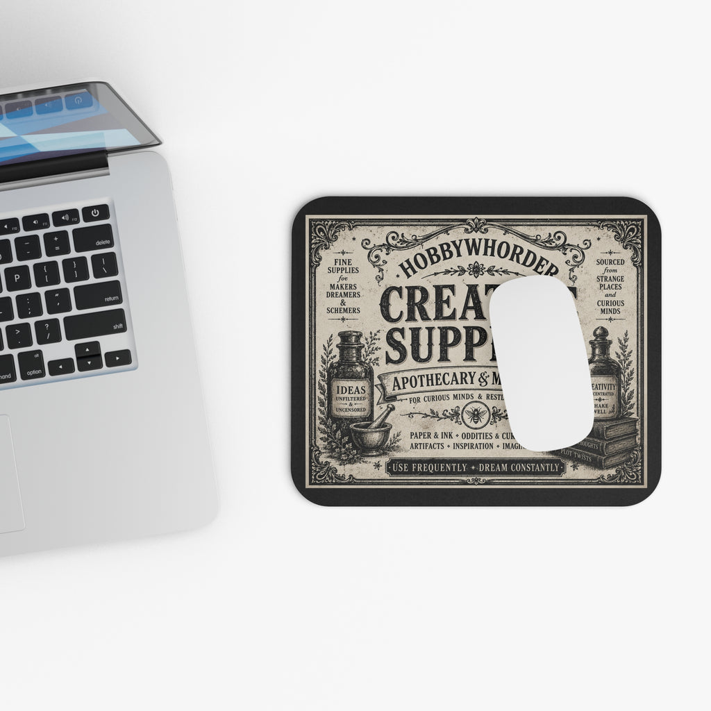 Creative Supplies Mouse Pad — Vintage Apothecary Desk Mat