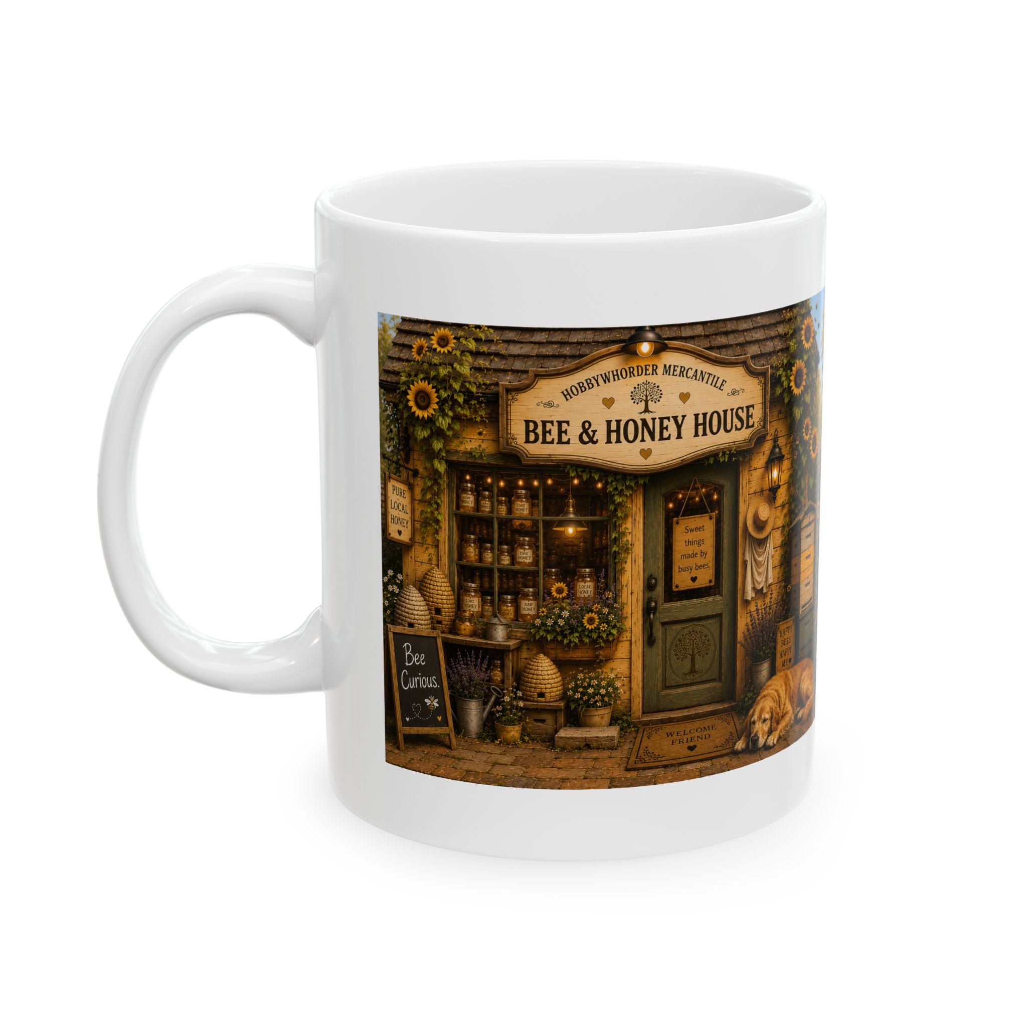 HobbyWhorder store front Bees and Honey- 11oz/15oz Ceramic Mug