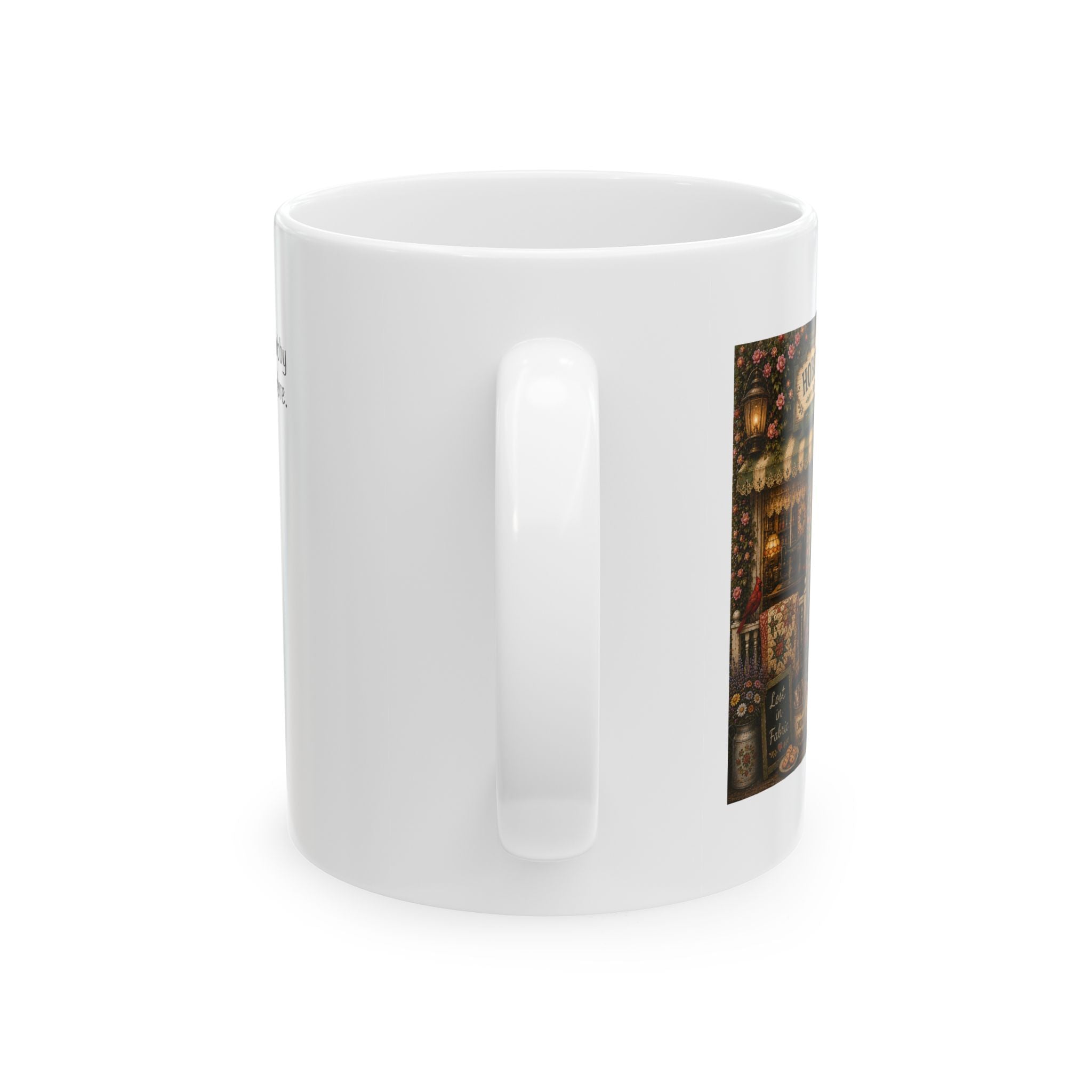 HobbyWhorder Storefront- The Sewing and Quilting House Ceramic Coffee Cup (11oz/15oz)