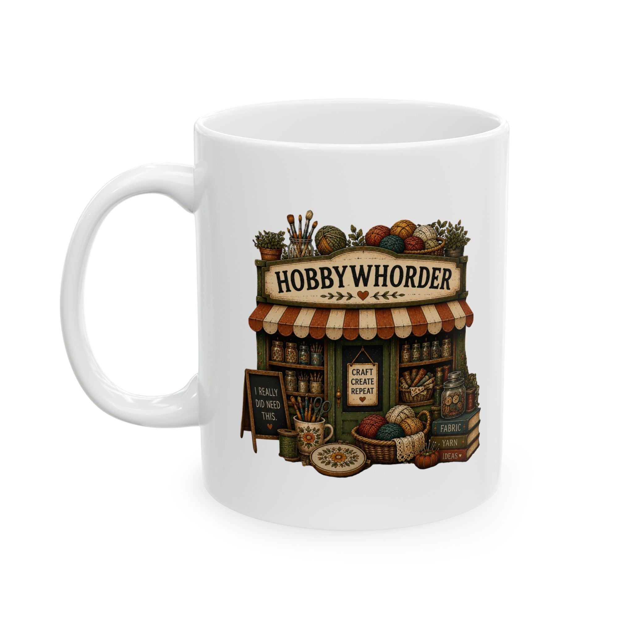 HobbyWhorder storefront mug (11oz, 15oz)