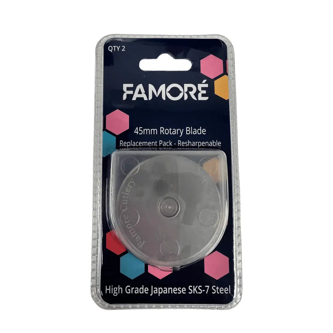Famoré 45mm Rotary Cutter Replacement Blades - Pack of 2