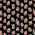 My Childhood Christmas - Santa and Chimney (Black) (3-Yard Pack)
