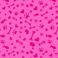 Potpourri of Novelty - Cat Paw Ditsy - Pink (3-Yard Pack)