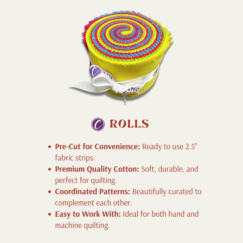 Supreme Solids - 2.5" Roll - Rainbow (20 cuts)