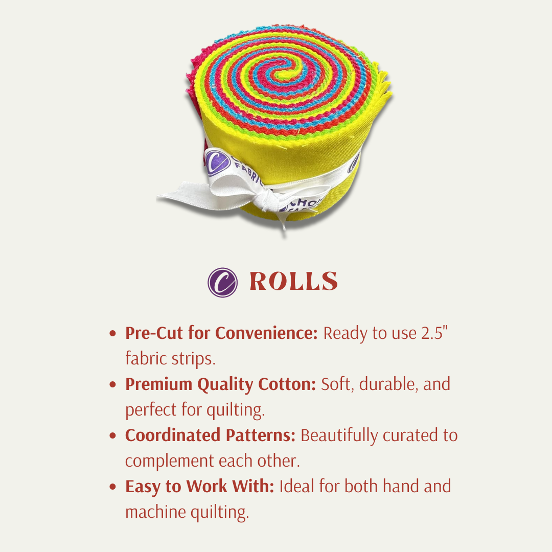 Supreme Solids - 2.5" Roll - Rainbow (20 cuts)